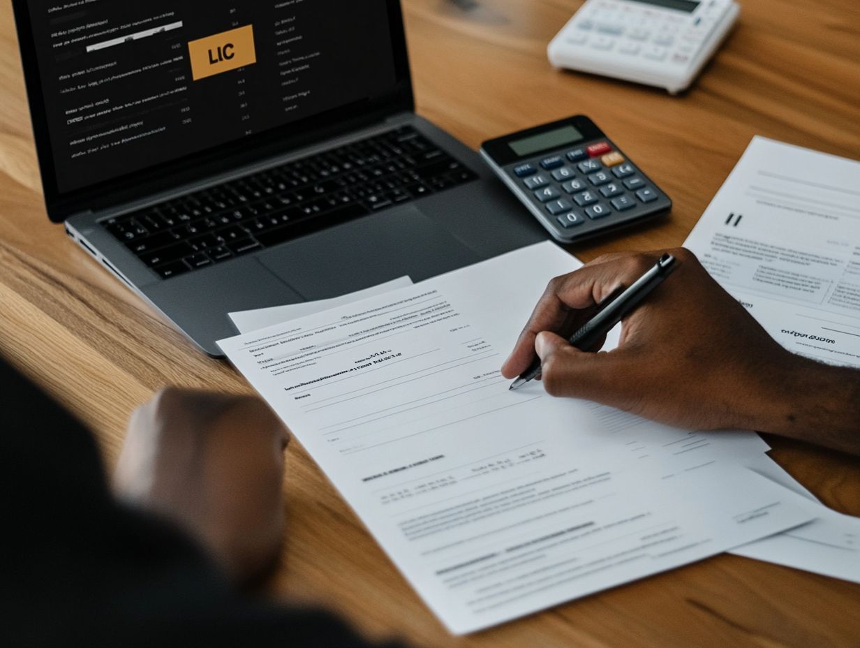 Visual representation of the steps involved in forming an LLC